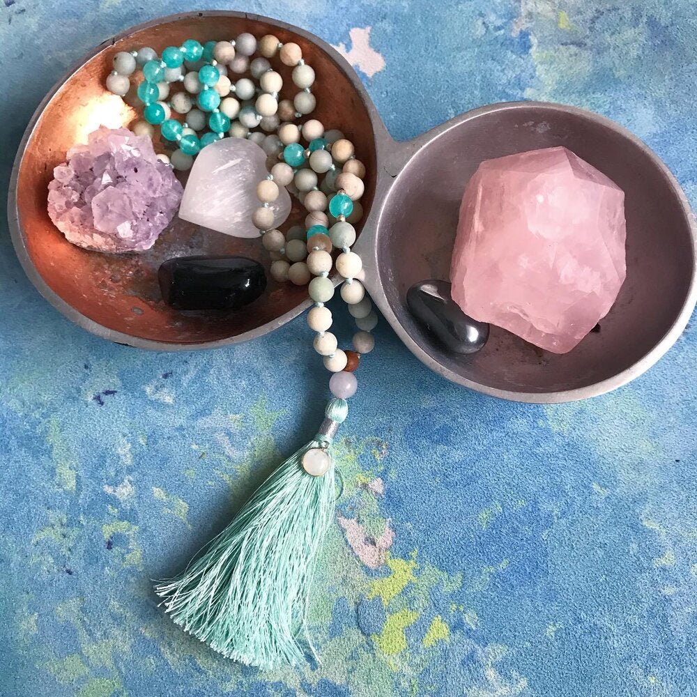Crystal Necklace for Anxiety and Depression | Tranquil Aura Pendant