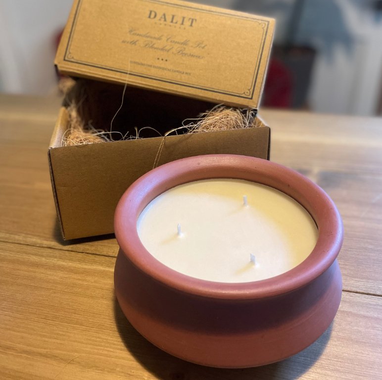 Baji | Original Scent – Large 3 Wick Terracotta Dalit Candle - Kati Kaia