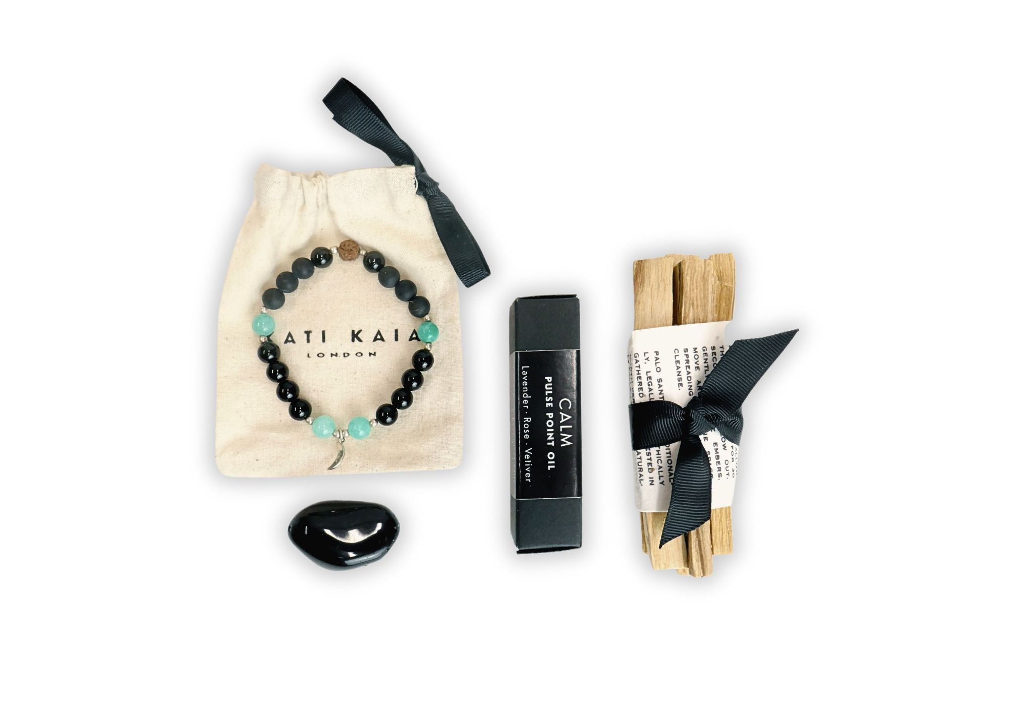 Mala Nyx Bracelet & Palo Santo Gift Box - Kati Kaia