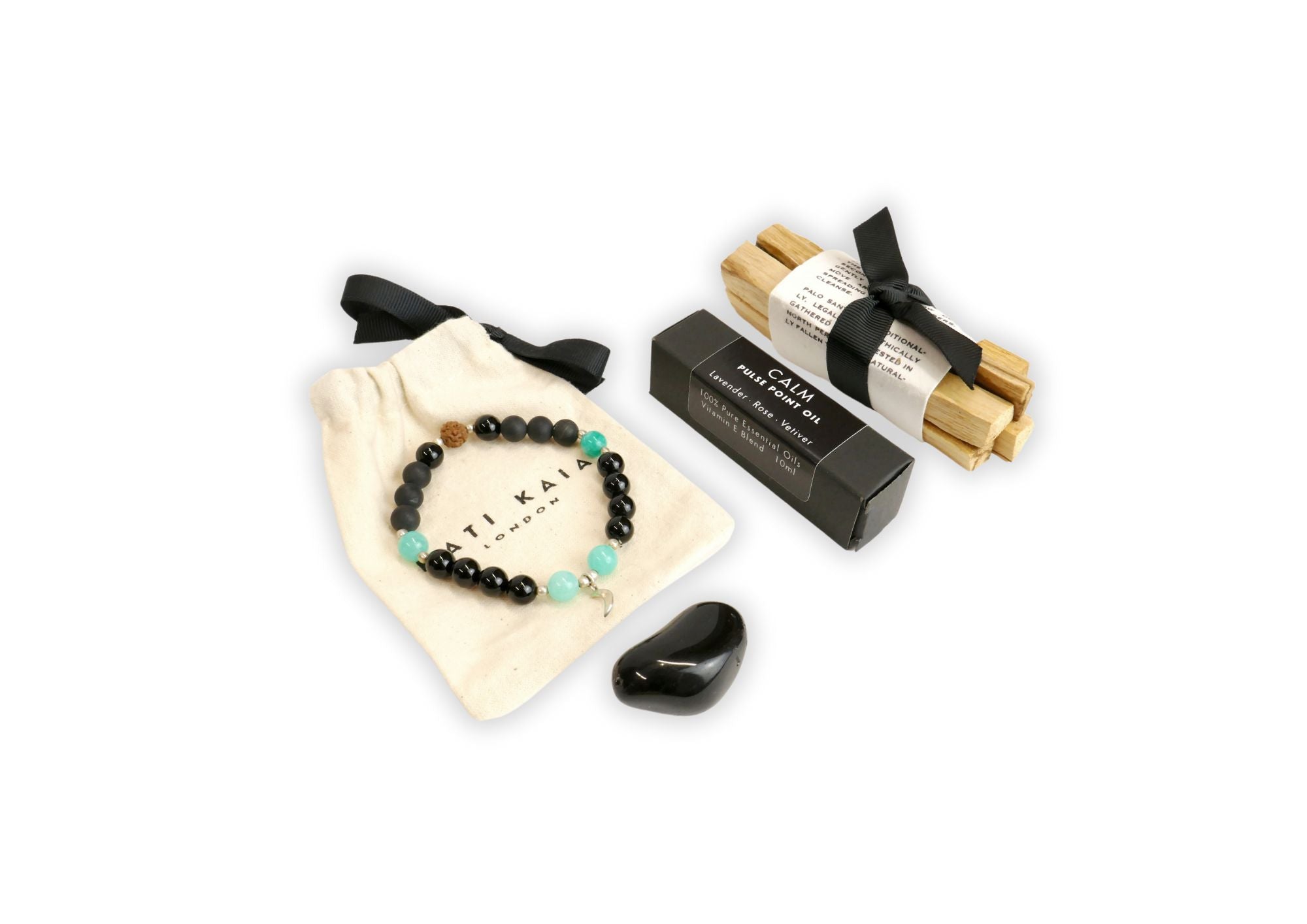 Mala Nyx Bracelet & Palo Santo Gift Box - Kati Kaia