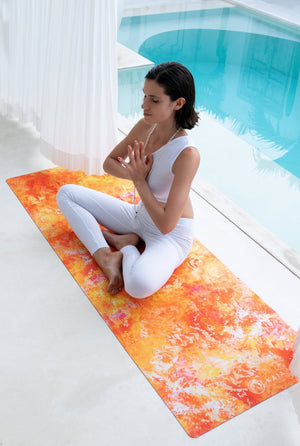 Sage Green Aesthetic Abstract Yoga Mat, Custom Personalized Yoga